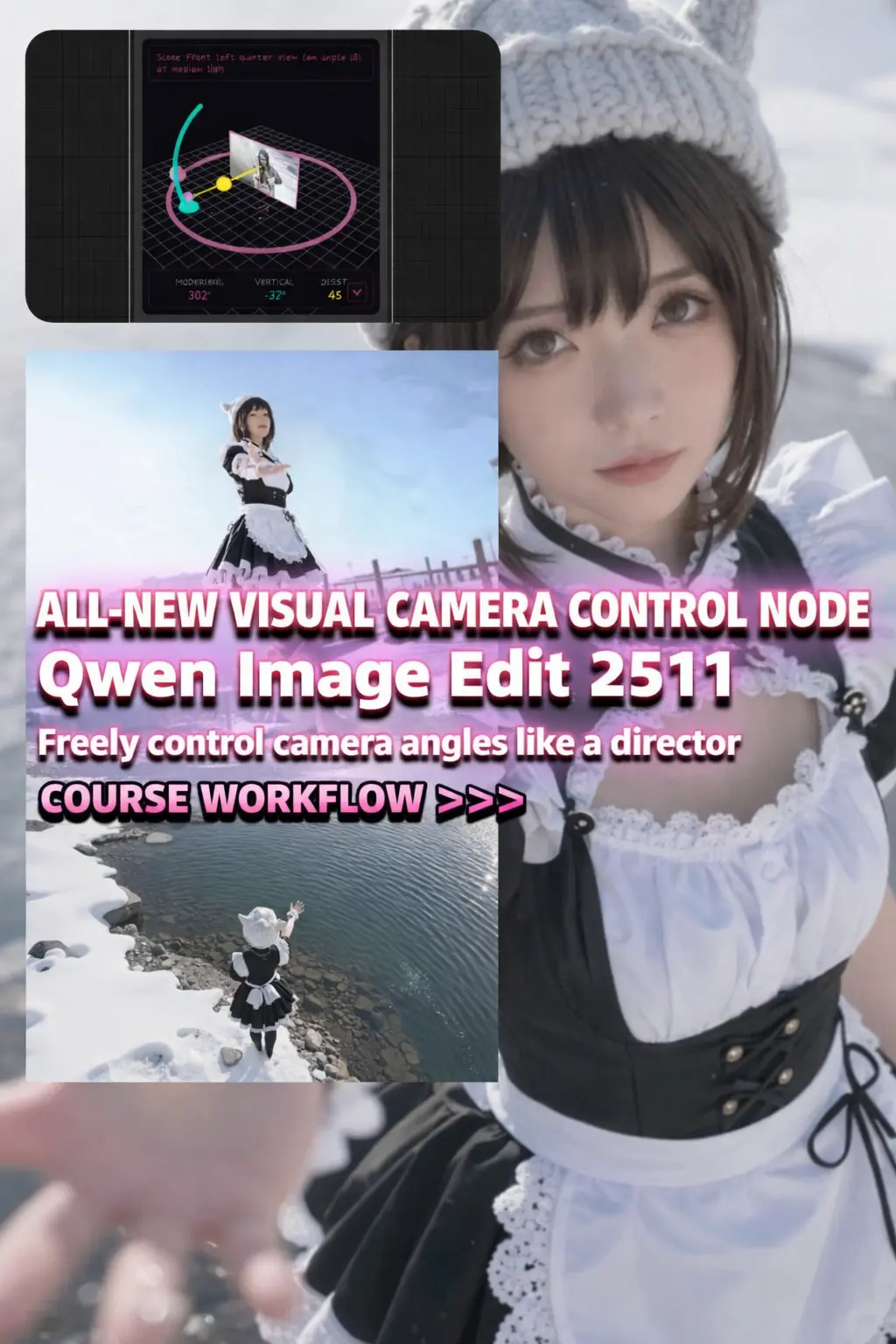 Qwen2511 Multi-angle Camera Lora Advanced Workflow Free Course Synchronous Process