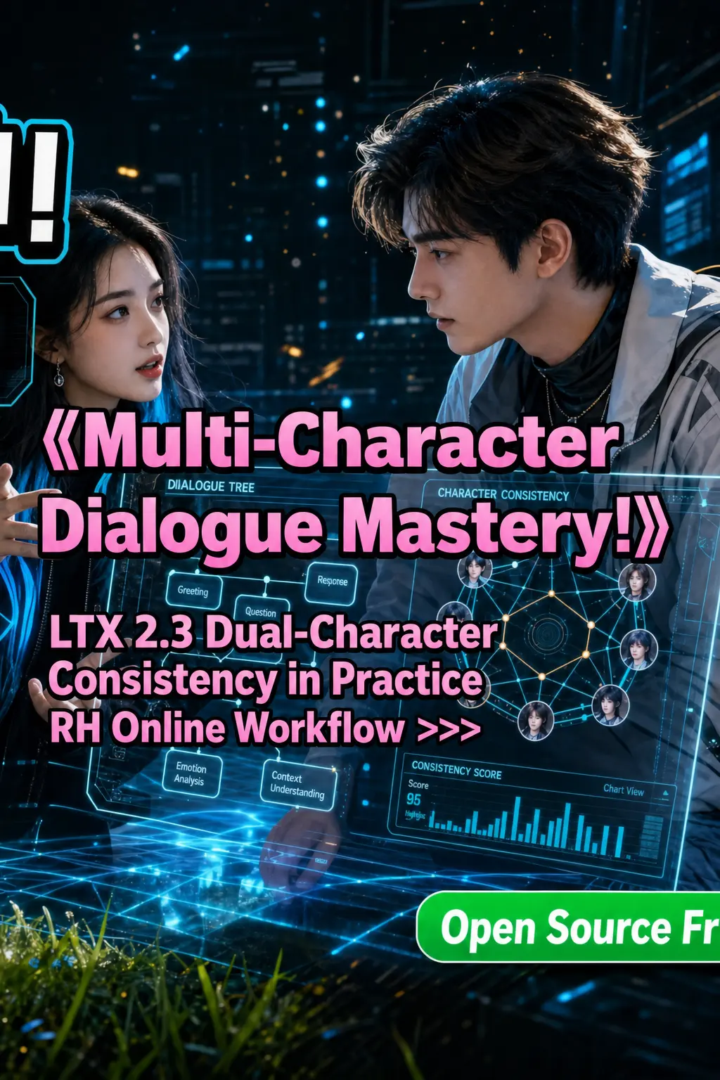 LTX2.3 PromptRelay Dual-role Dialogue Lora OmniNFT Audio-visual Synchronization Workflow