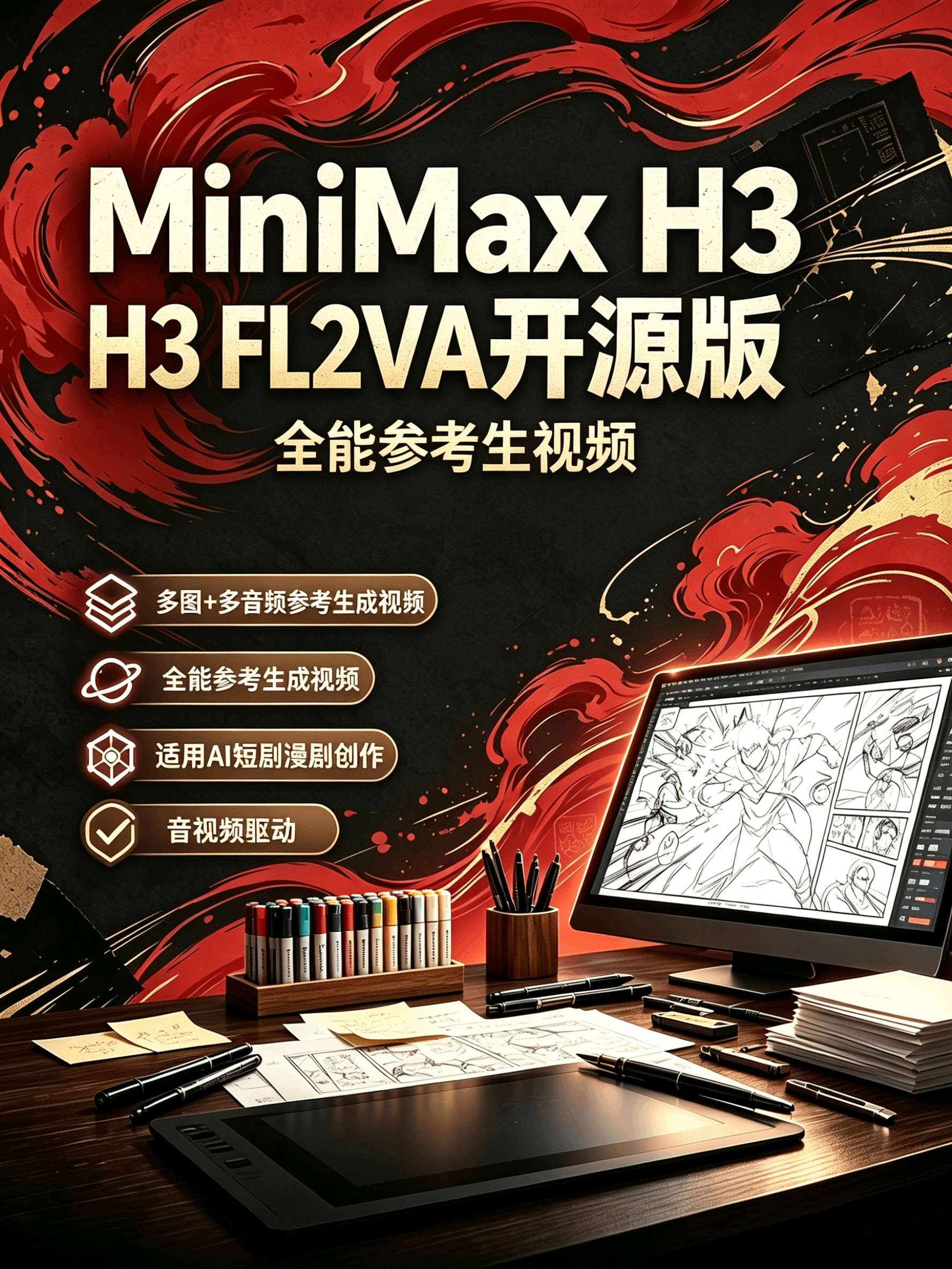MiniMax H3 FL2VA开源版-全能参考生视频-多图多音频