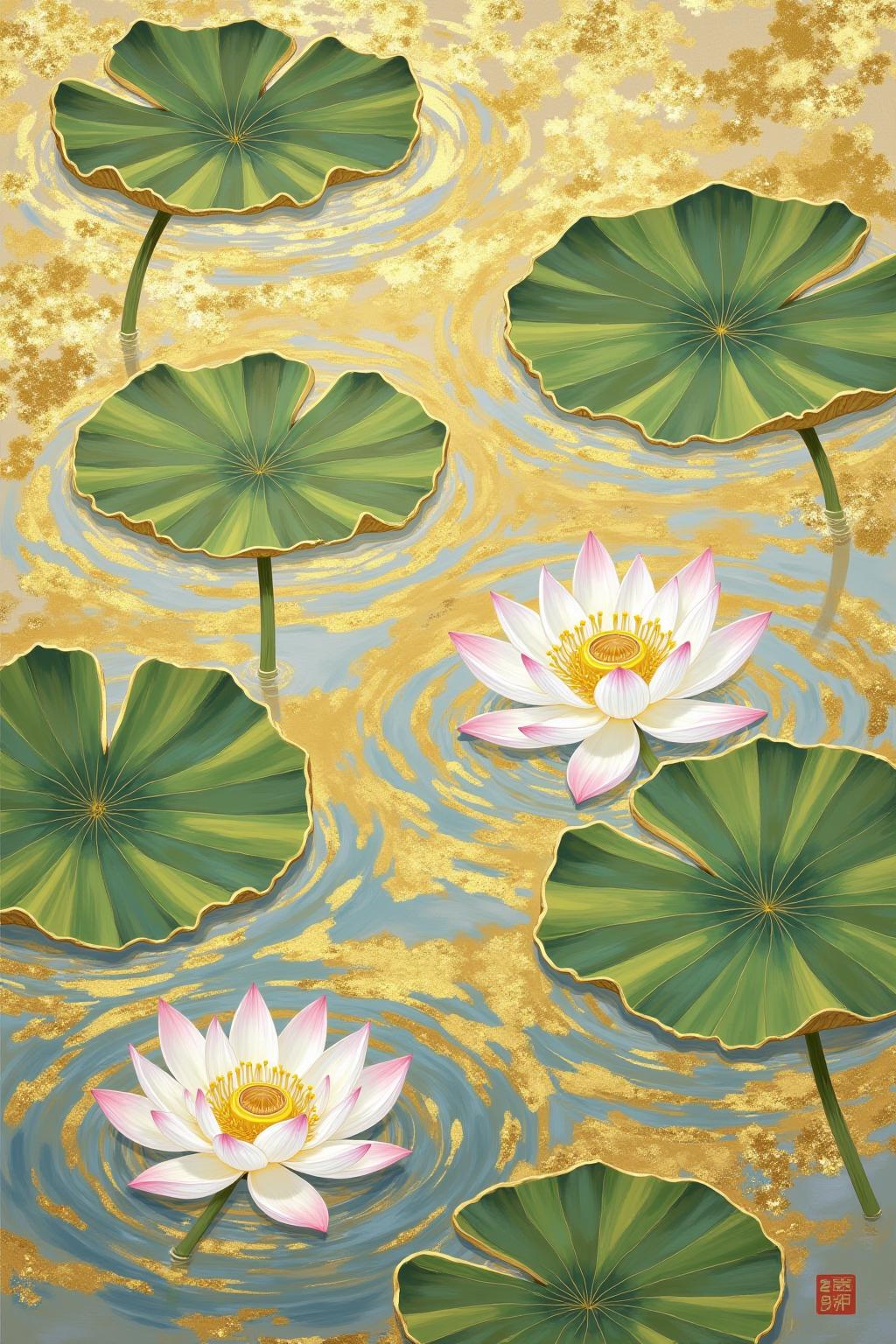 中式美学水墨鎏金