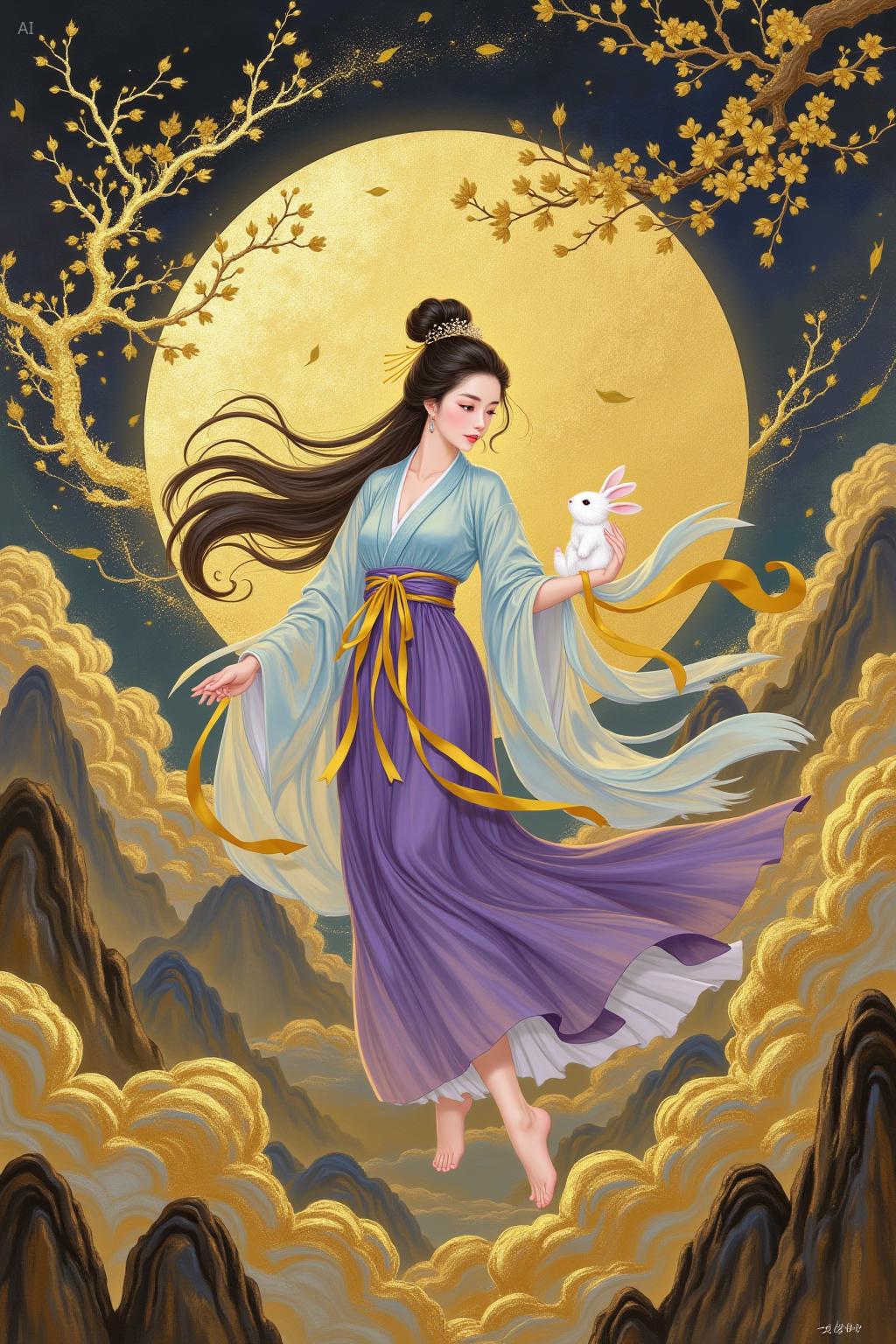 中式美学水墨鎏金