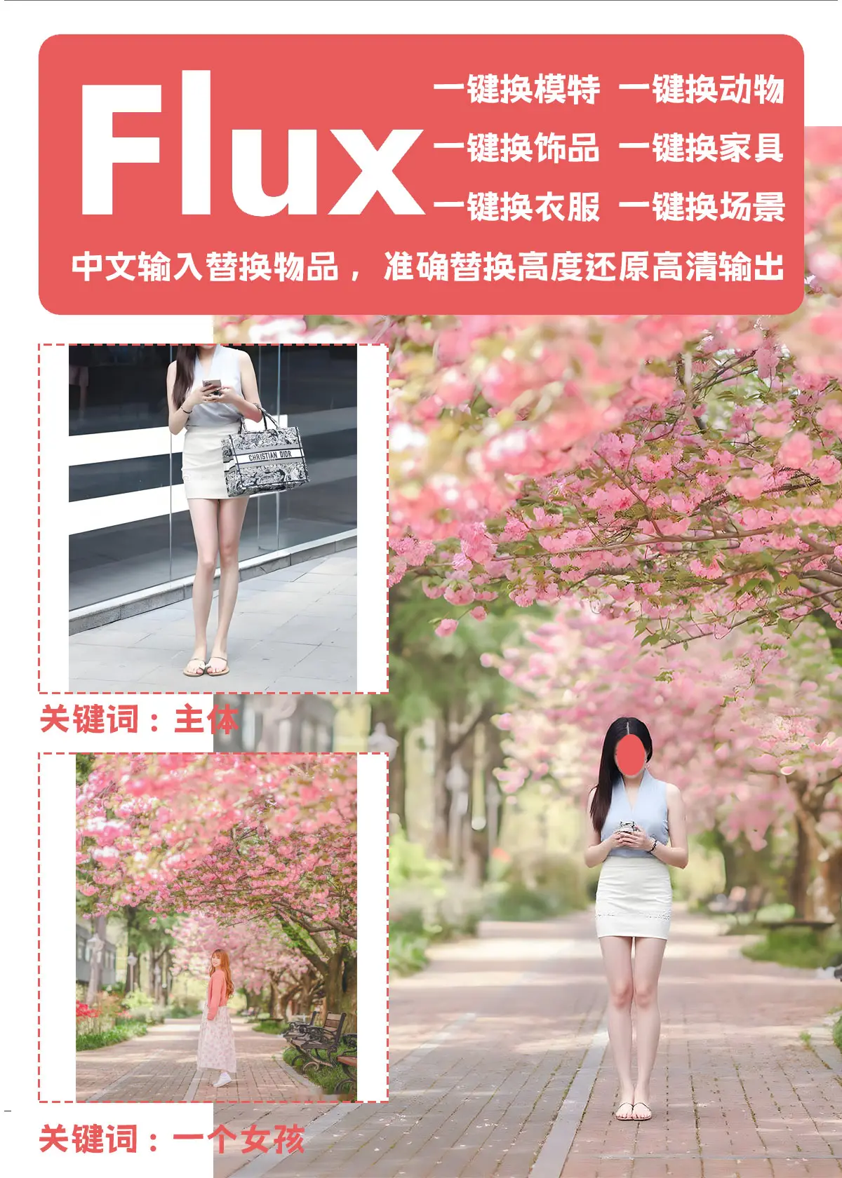 替换万物,手动遮罩被换物体版,适合无法准确识别被替换物品或者无物品替换的场景