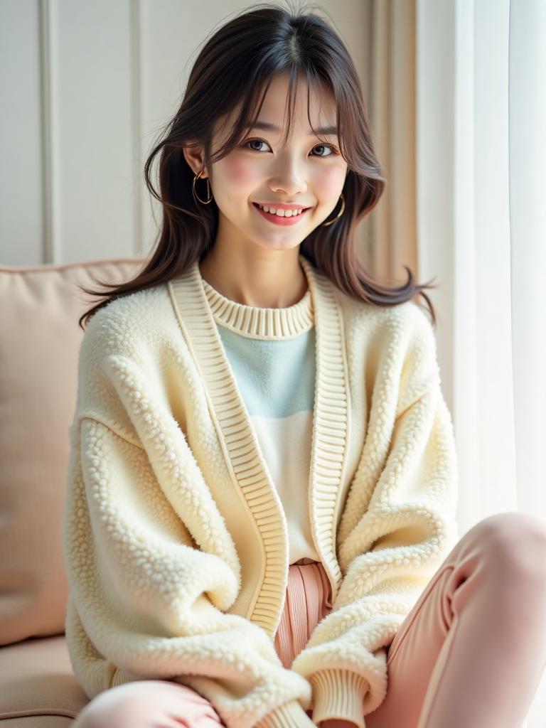 韩系软糯奶系少女穿搭