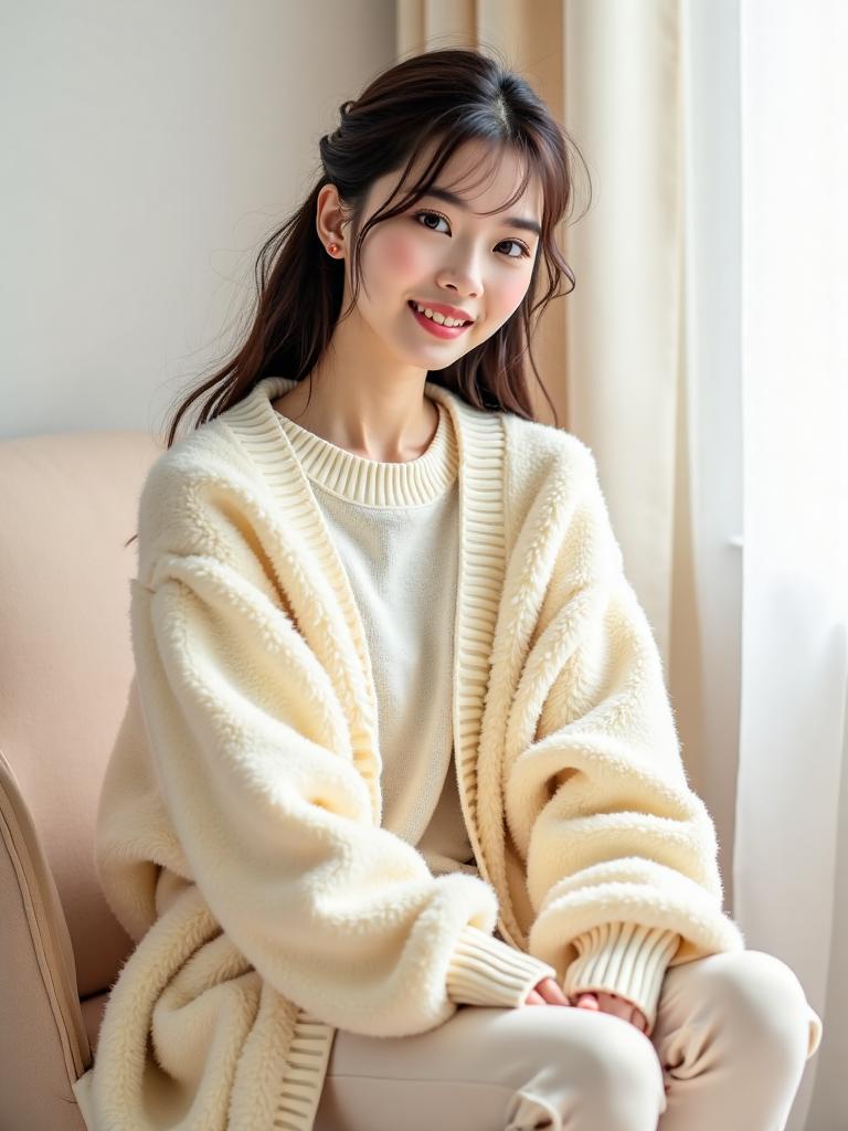 韩系软糯奶系少女穿搭