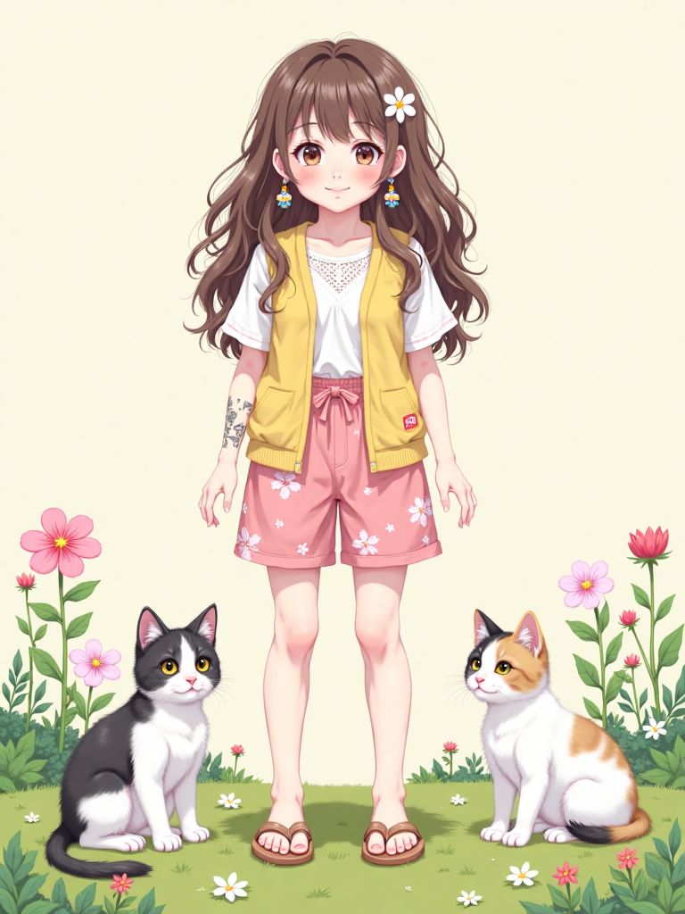 清新二次元少女立绘