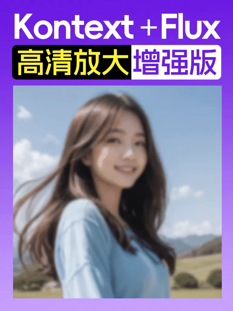 高清放大 增强版 kontext+Flux