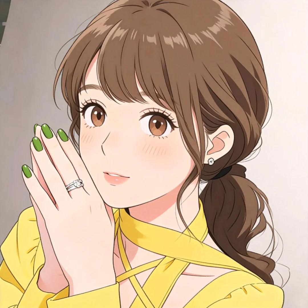 kontext_手绘情侣头像-吉卜力少女头像7