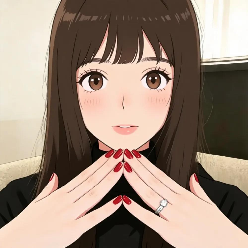 kontext_手绘情侣头像-吉卜力少女头像7