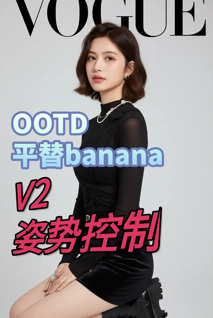 千问百搭秀 v2 姿势控制 OOTD 完美平替Banana