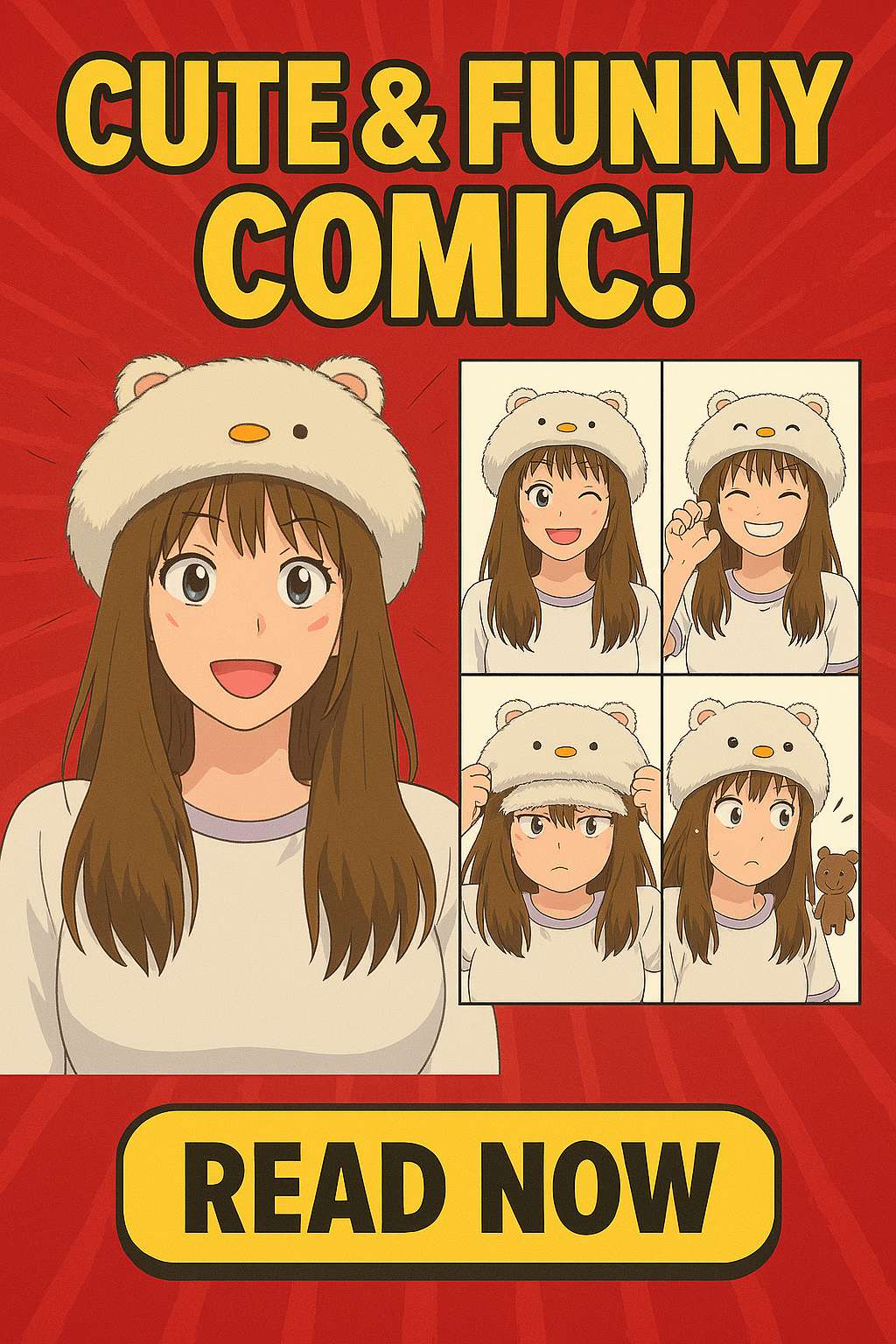 卡通可爱四格漫画生成工作流|一键生图系列