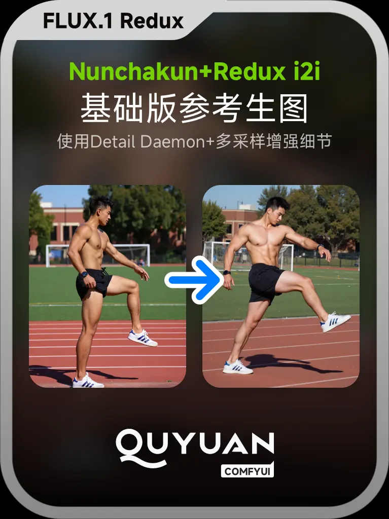 😯Flux.1 nunchaku+Redux 图片参考 图生图/垫图/洗图
