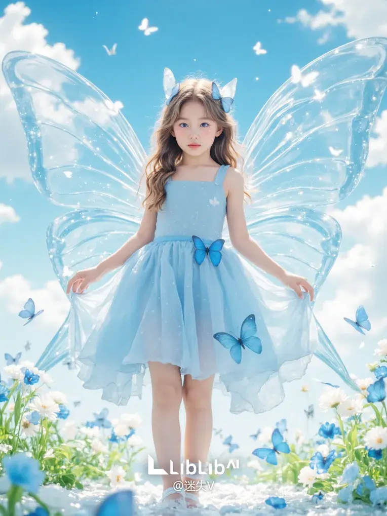 蝴蝶精灵女孩儿童写真lora