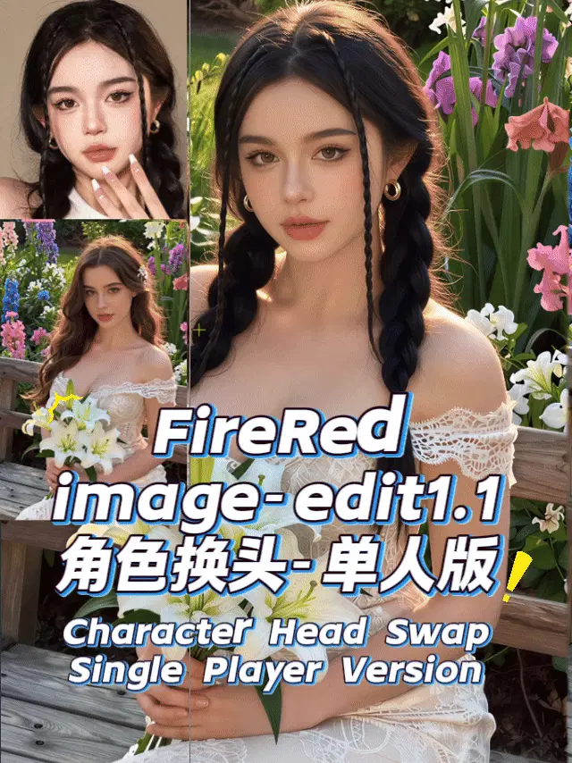 Role swap single version image-to-image FireRed image edit 1.1 face swap