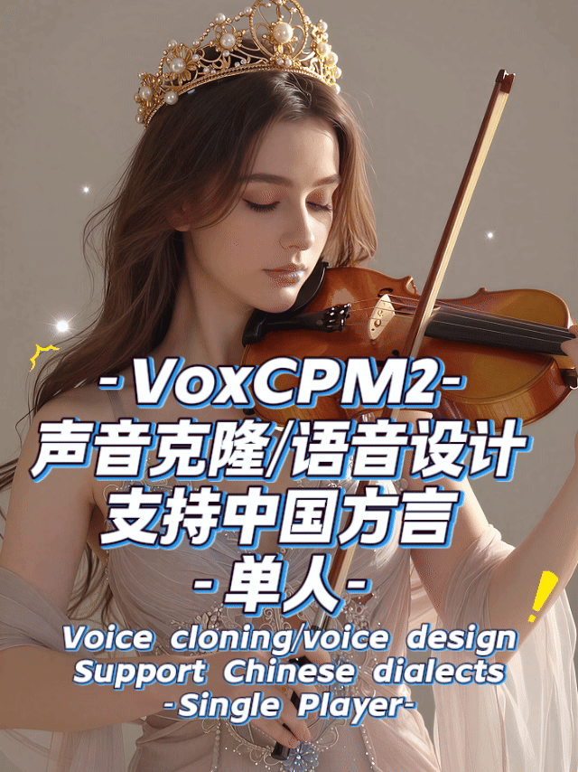VoxCPM2 Voice Cloning/Voice Design Single Person【small JJ Xiaojianjian】