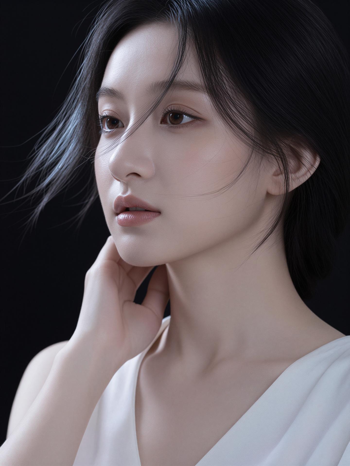 20 Female delicate face model_44