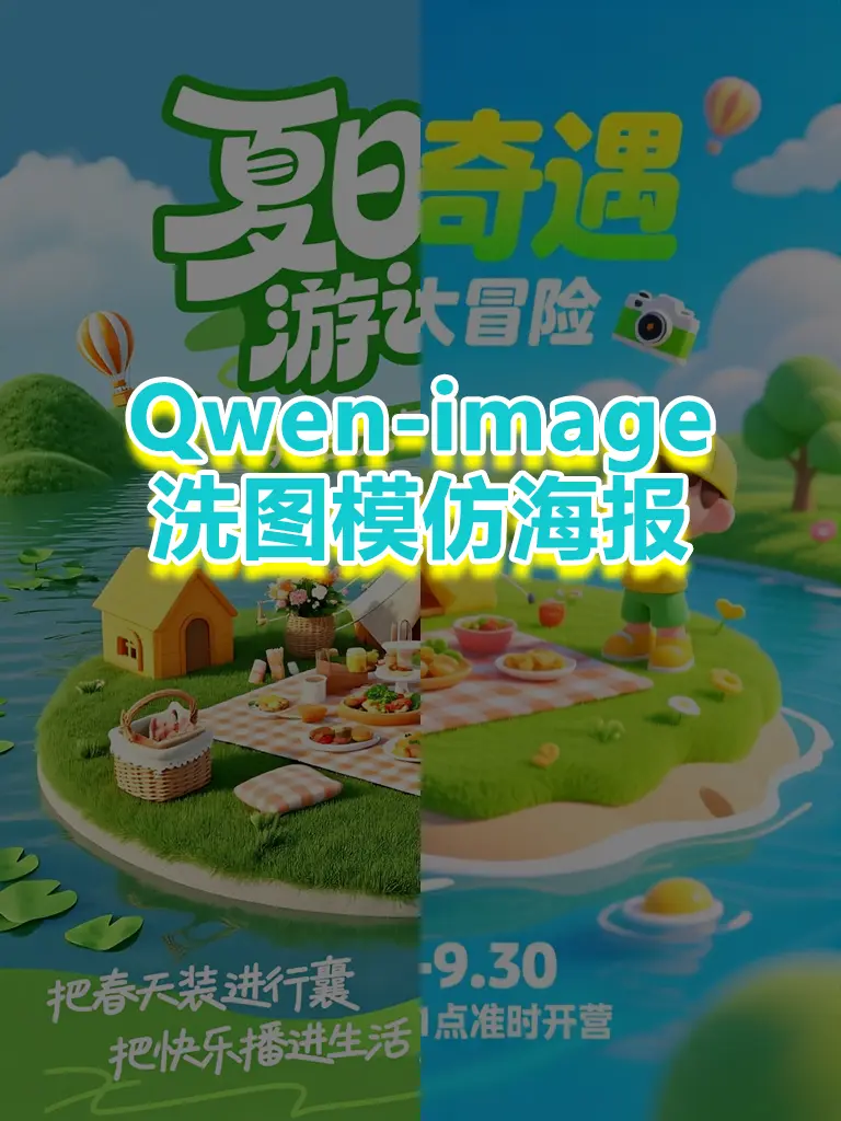 Qwen image washes the image to imitate the poster