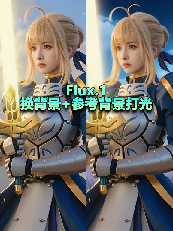 Flux_Change background reference image lighting workflow