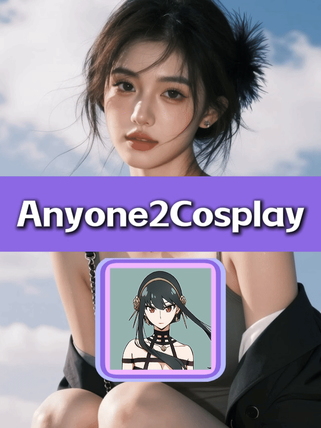 Cosplay any character photo album (one anime character reference image and one model image)