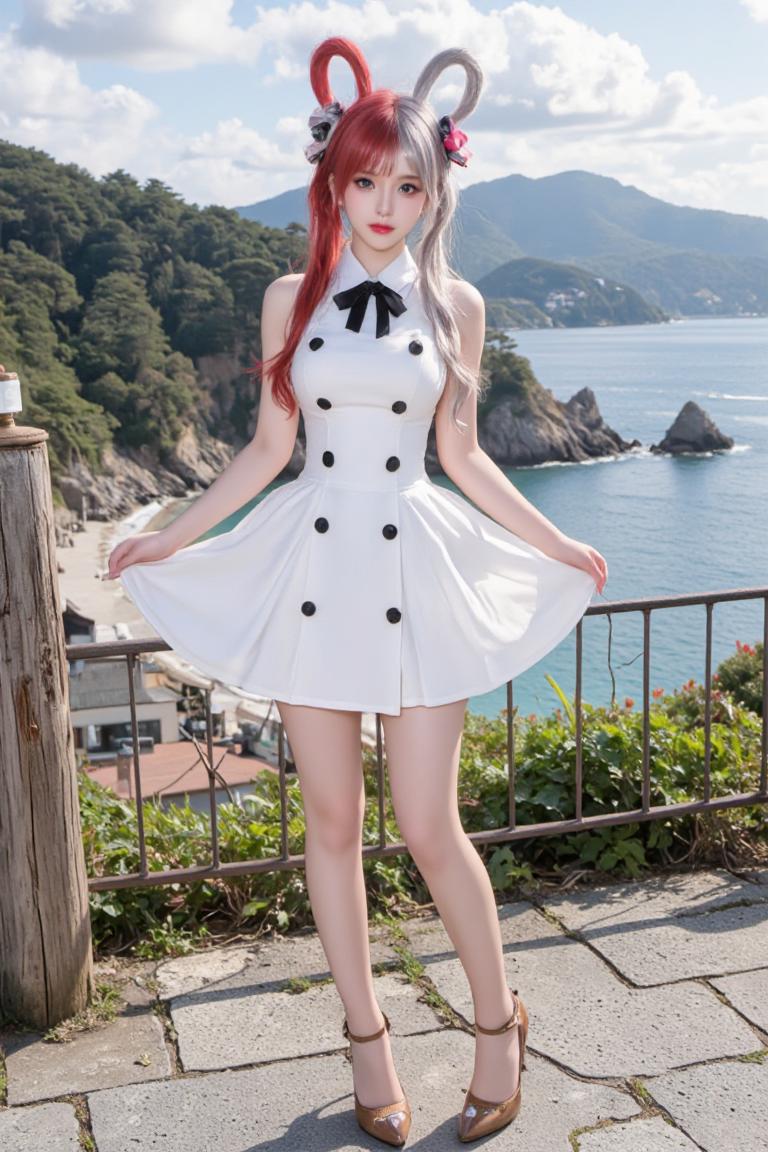 B站AI绘画师:海贼王-乌塔cosplay真人版