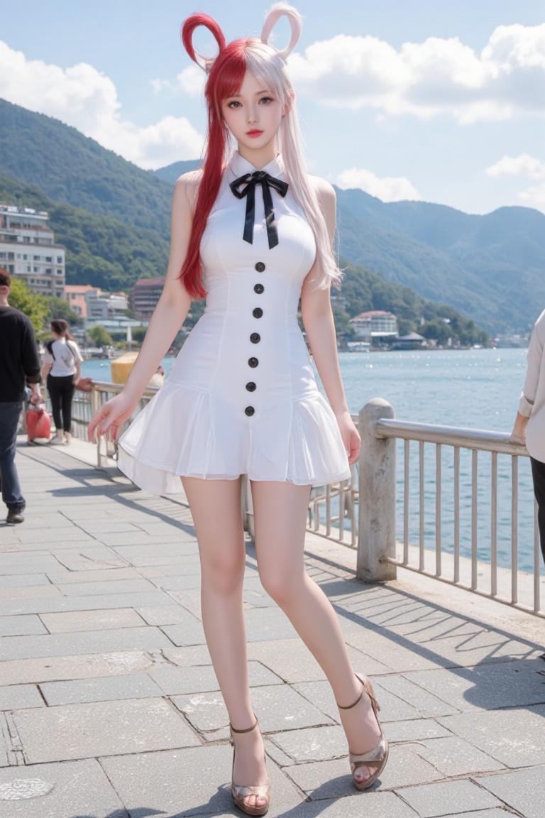 B站AI绘画师:海贼王-乌塔cosplay真人版