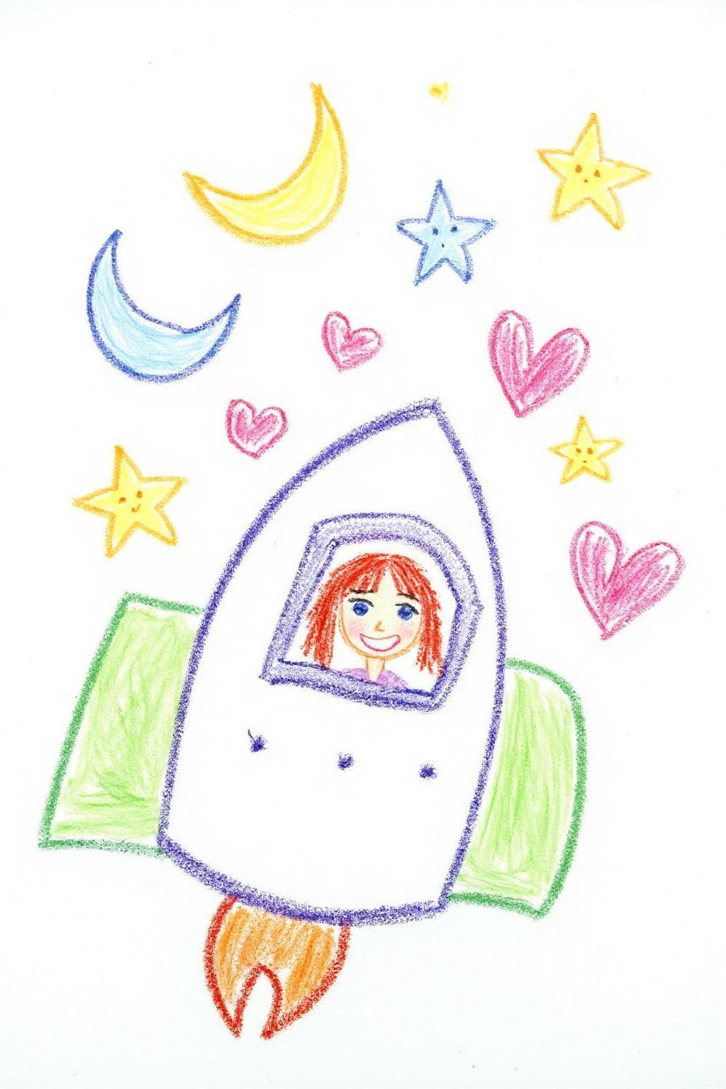 Can you draw like a five-year-old? Children's Crayon Drawing Style