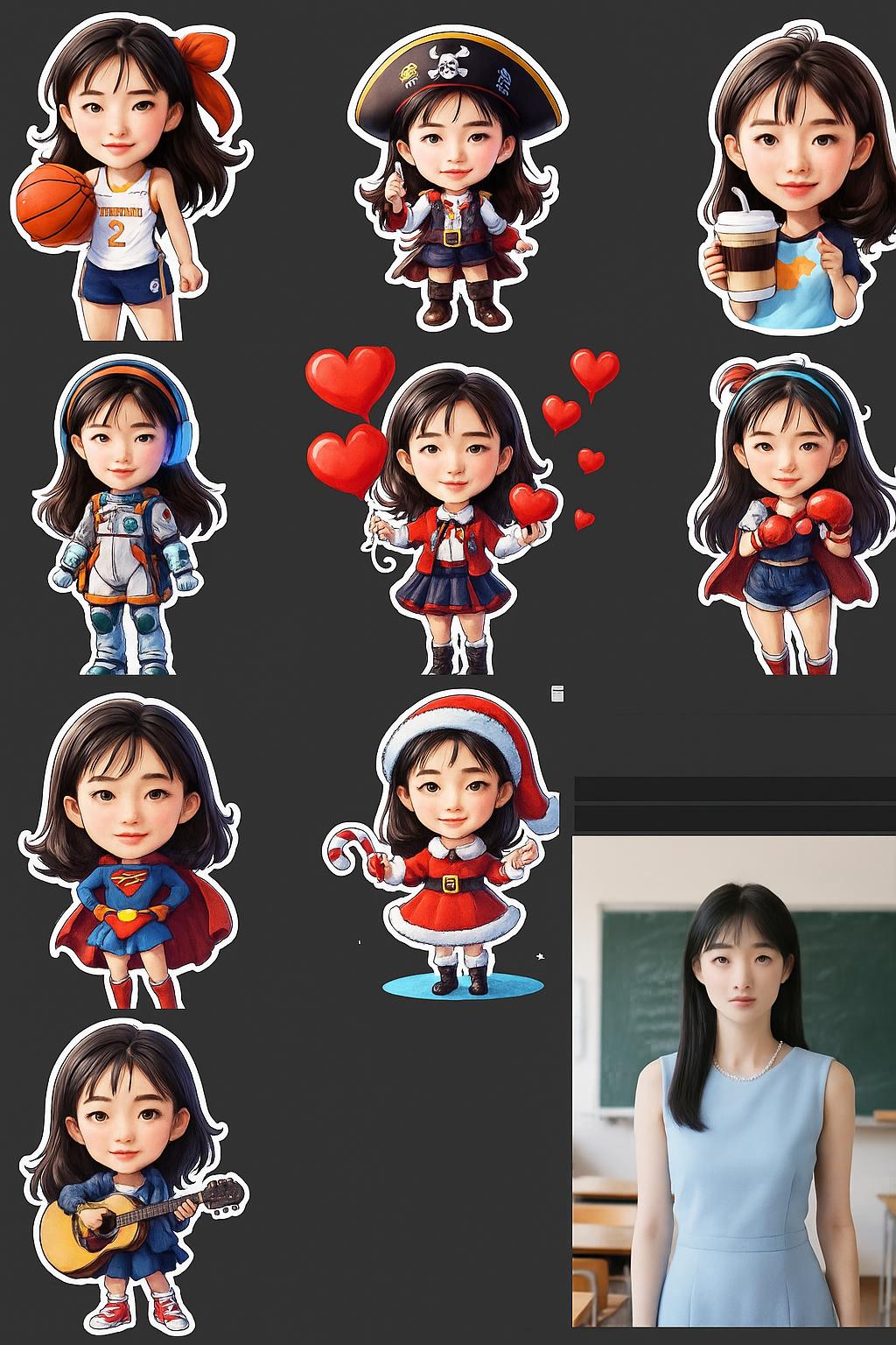 Character cartoon sticker generation