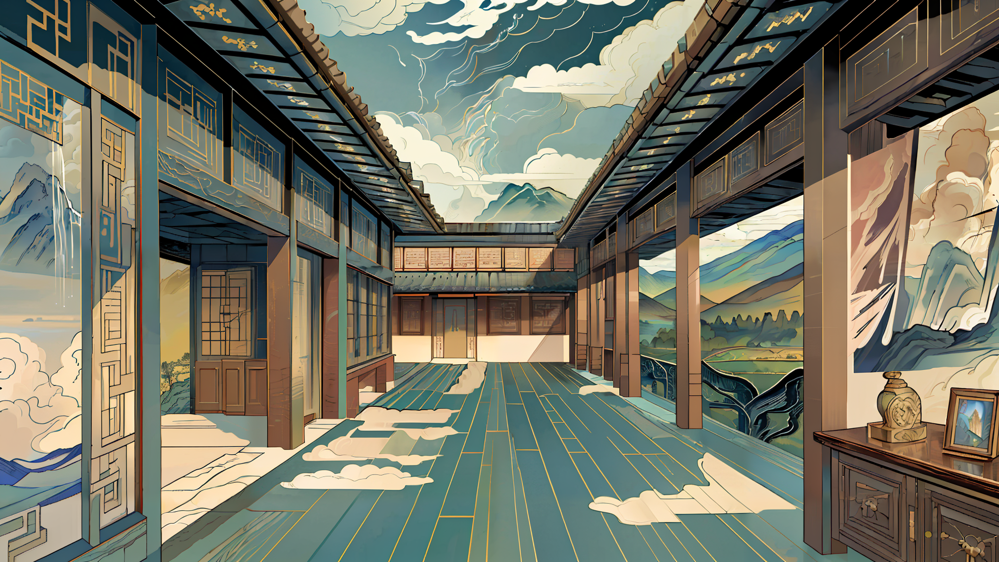 Chinese Style Illustration Architecture