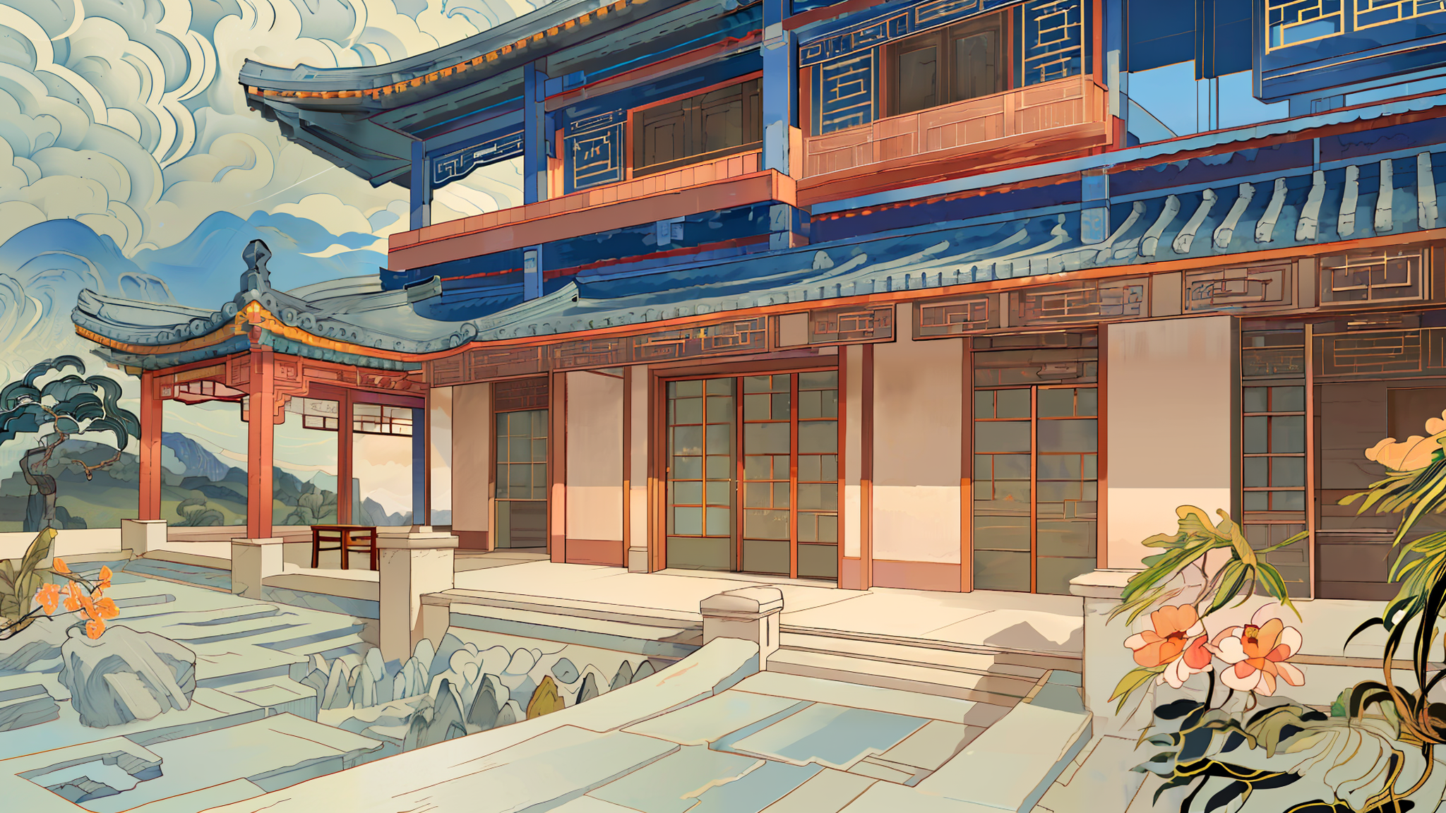 Chinese Style Illustration Architecture