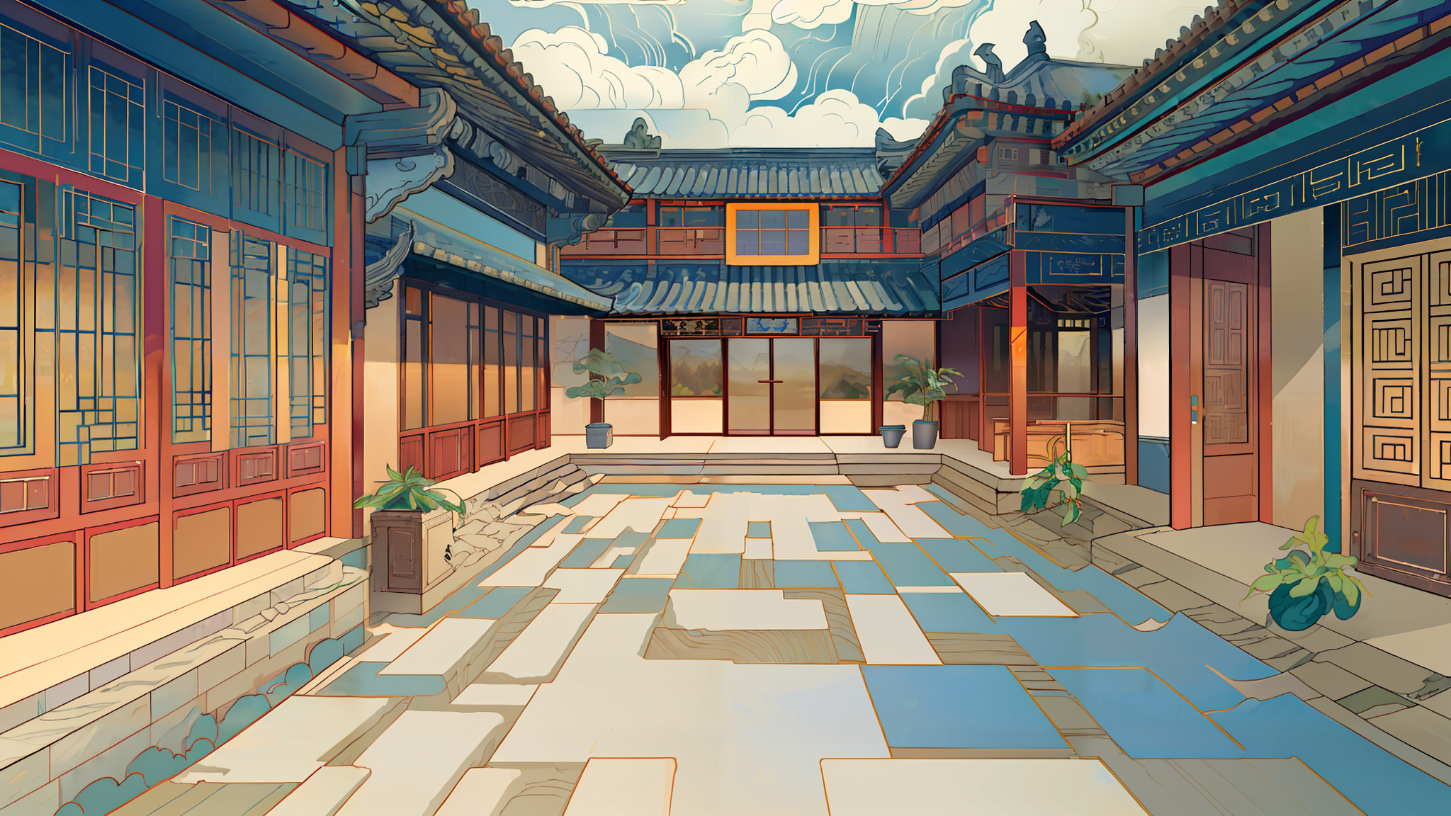 Chinese Style Illustration Architecture