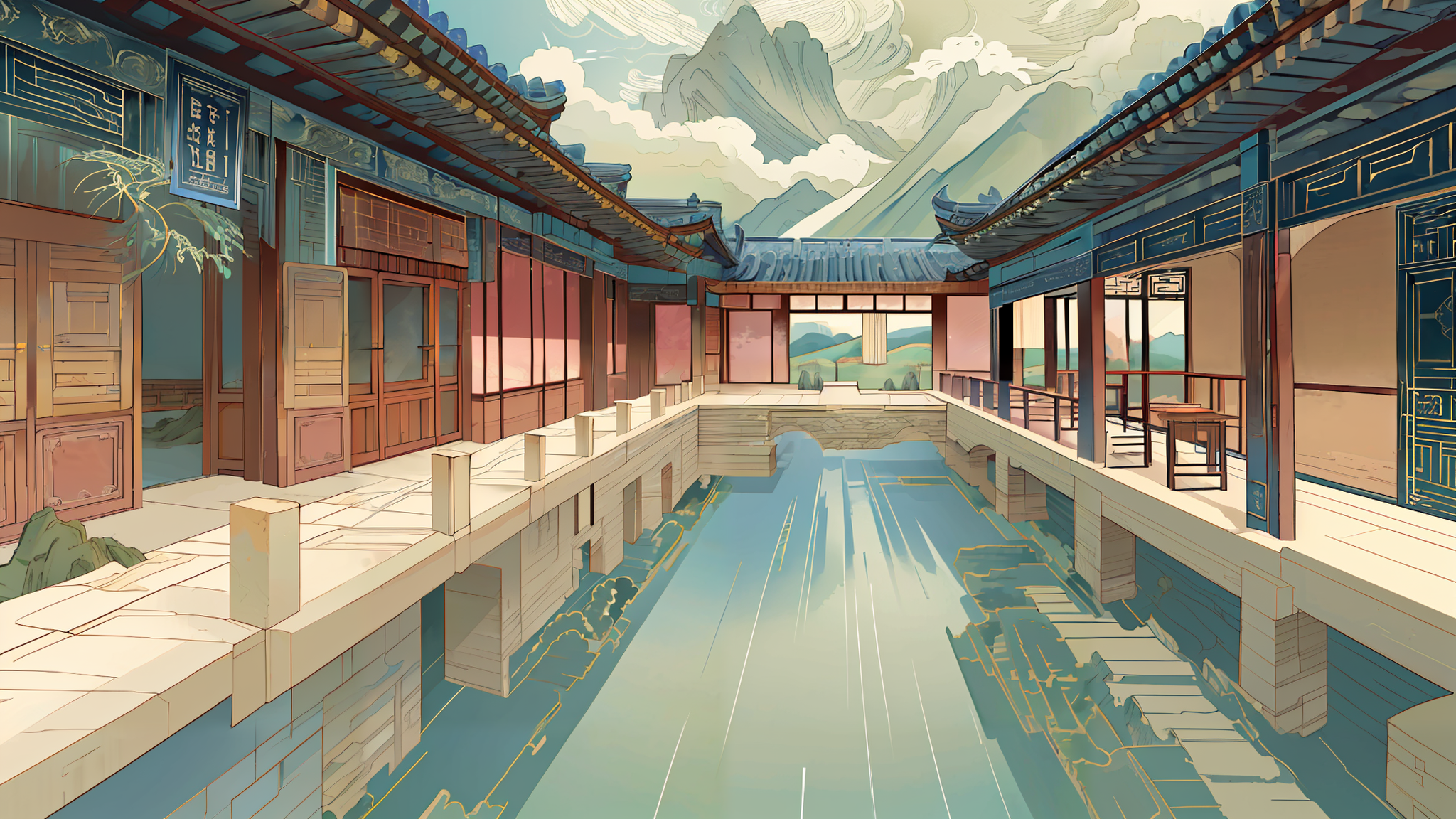 Chinese Style Illustration Architecture