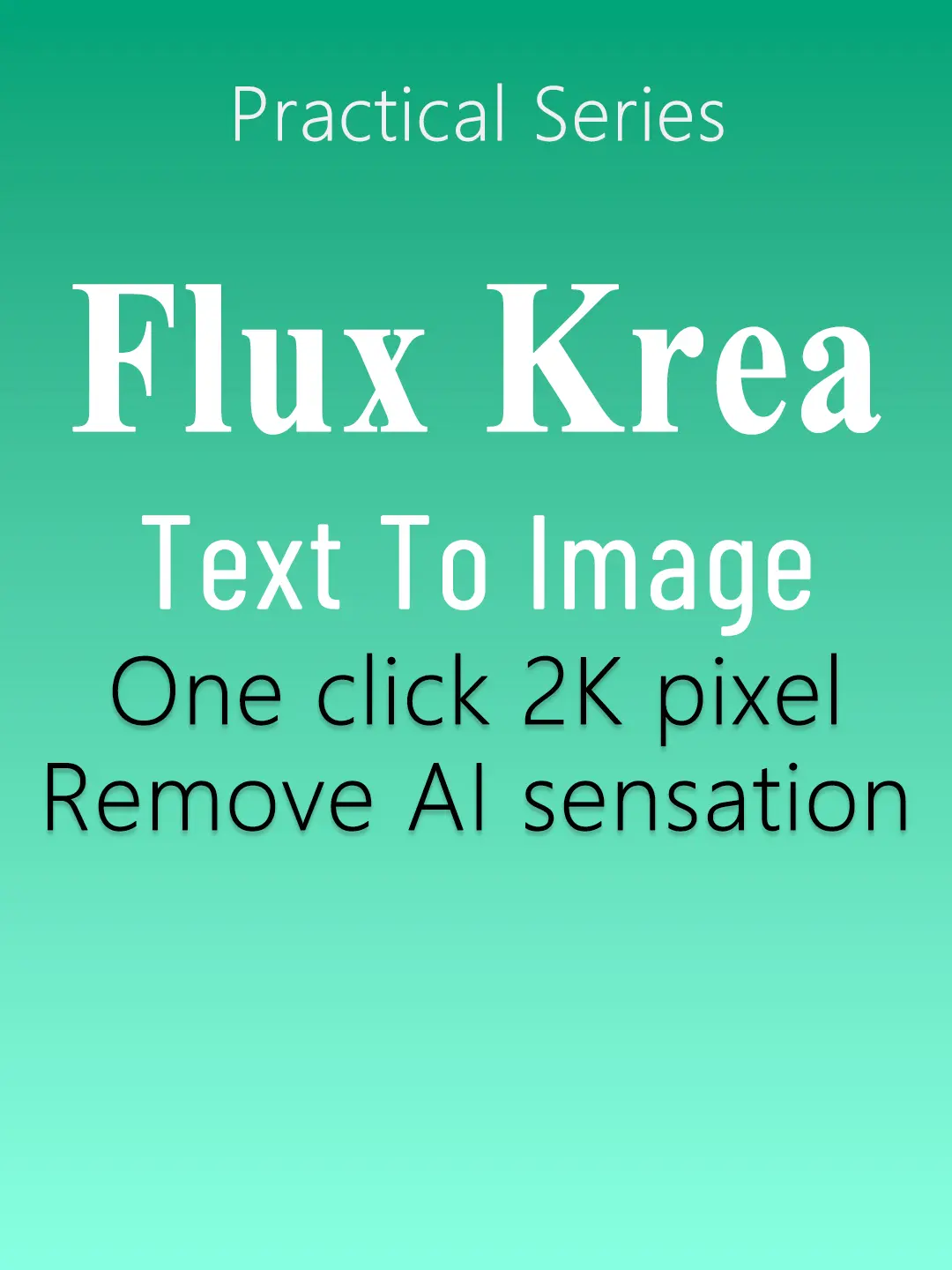Flux. 1 Krea Text to Image Workflow (HD -AI free)