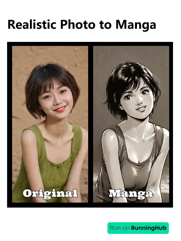 Realistic Photo to Manga Style