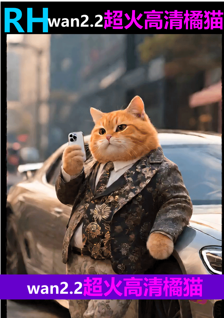 wan2.2 TikTok trending orange cat video_Open HD