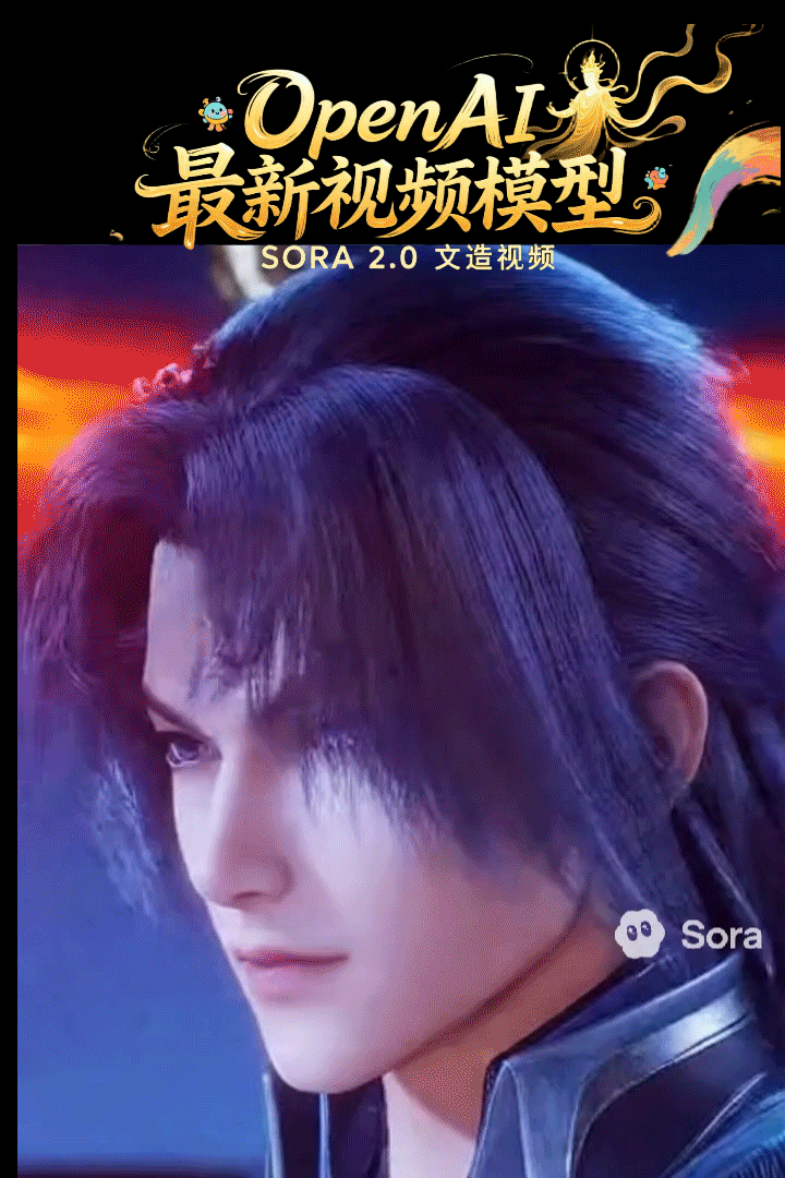 Sora2 text-to-video OpenAI latest model 0.05 yuan/time (supports landscape and portrait 1080p) supports 15s