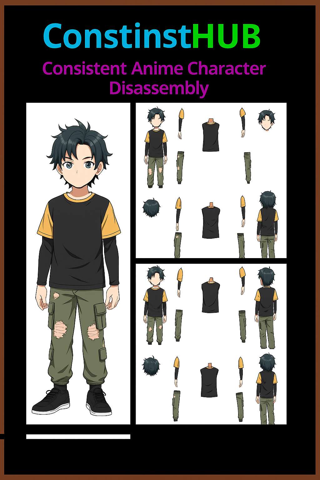 Character Split Pfps Character Split 1.0_Silly Anime Character Consistency Split ...
