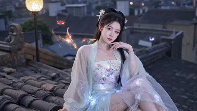 美女飞翔+AI视频生成=艾橘溪