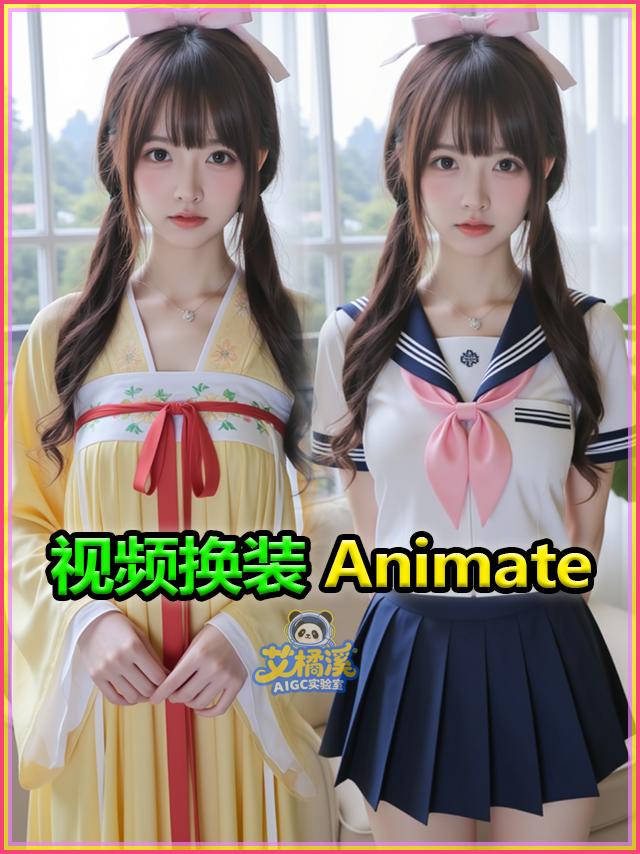 视频换装 Animate Wan2.2=B站艾橘溪