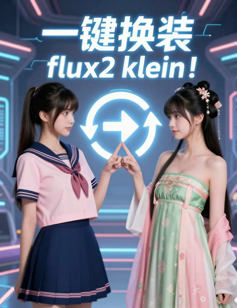 全新换装 Flux2 Klein 加速版!B站艾橘溪
