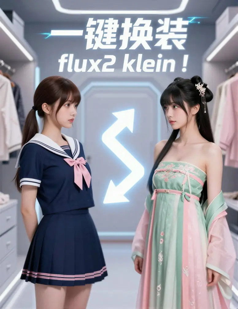 全新换装 Flux2 Klein 加速版!B站艾橘溪