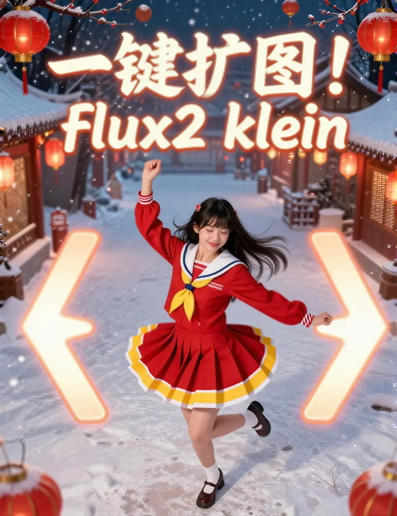 一键扩图!Flux2 klein 加速版!艾橘溪