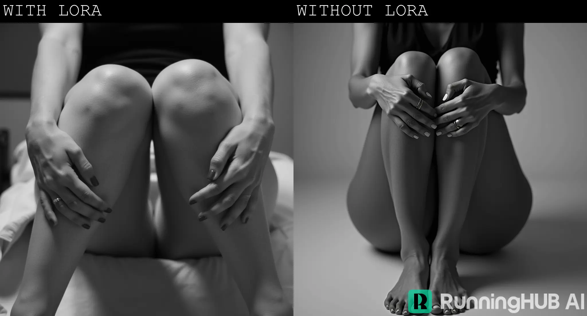 Monochrome nude art LoRA Qwen Image