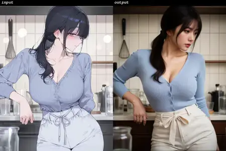 Qwen-Edit_Anime2Real 动漫转真人 超真实!!