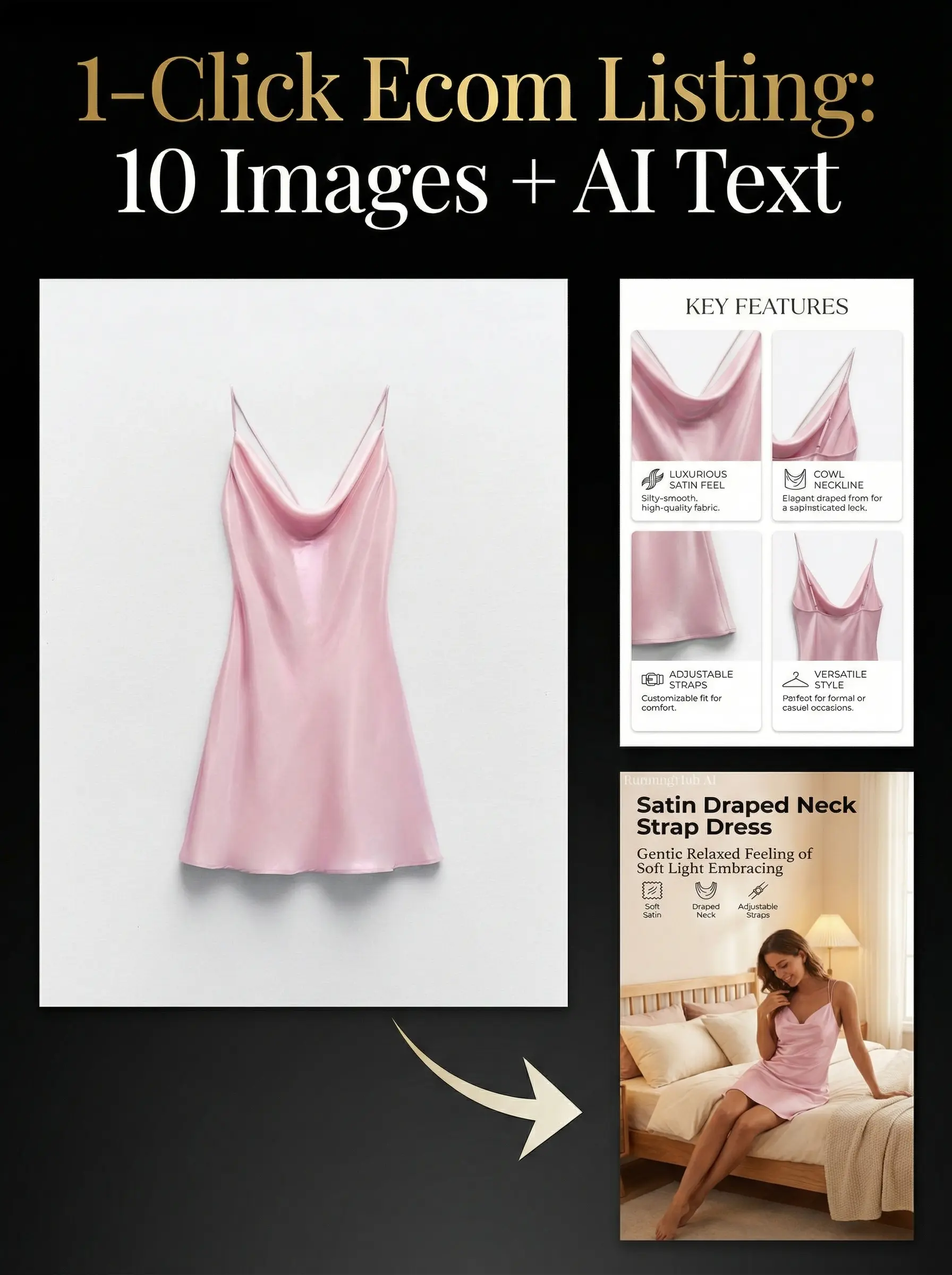 One-Click get 10 x E-commerce Product Detail Pages Image Set