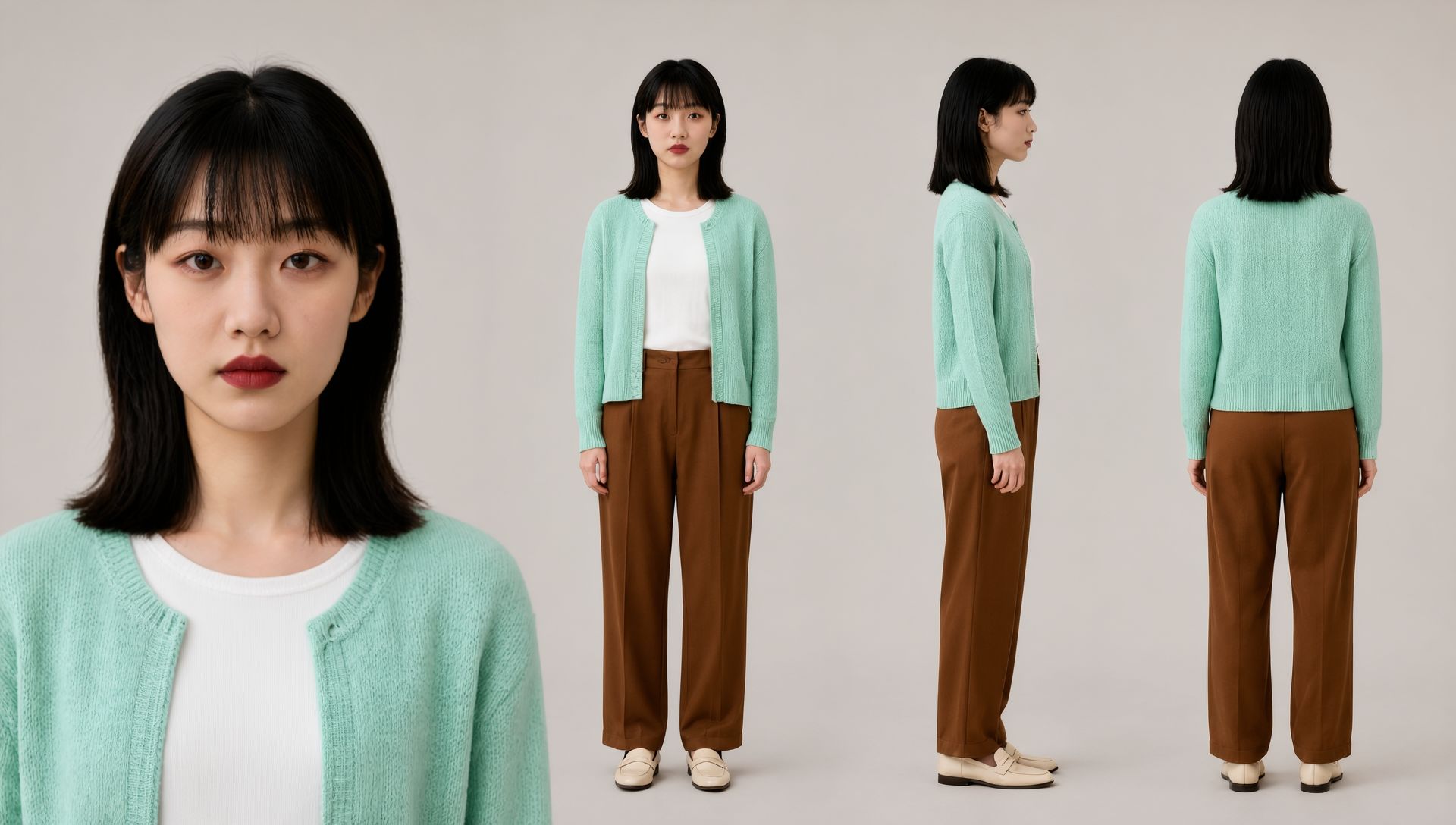 z image 仿真人4视图