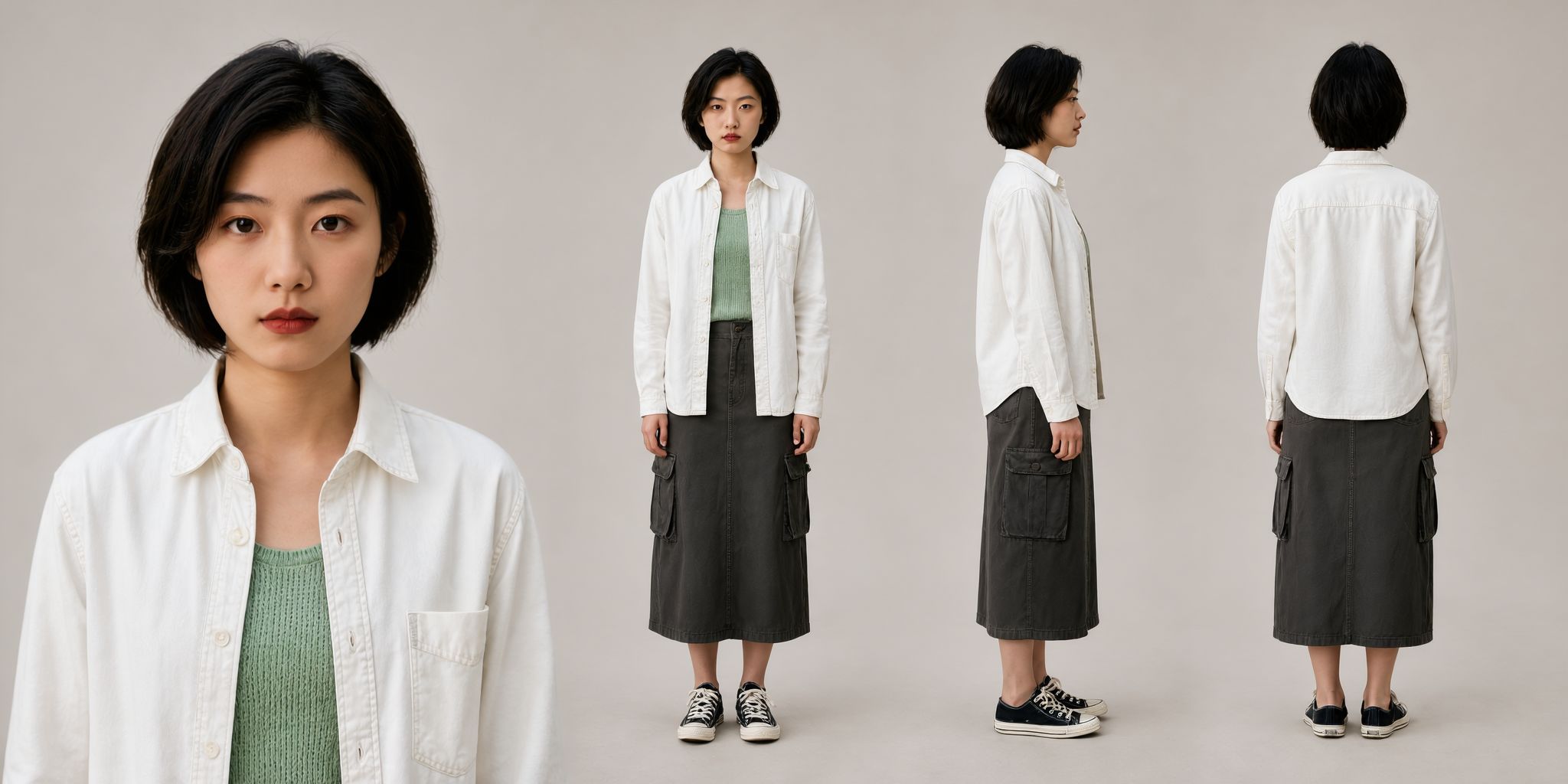 z image 仿真人4视图