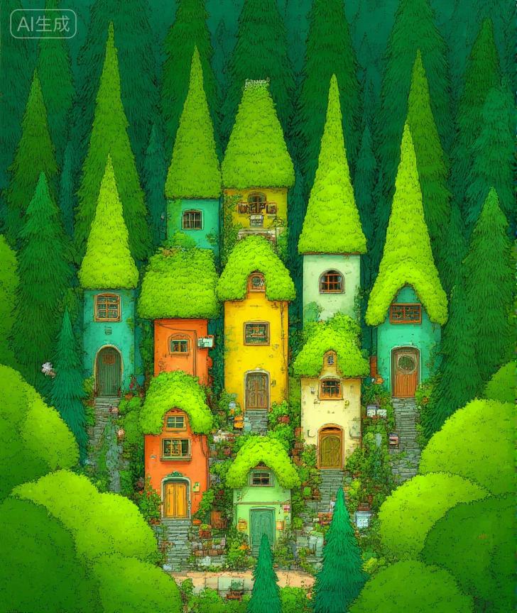 治愈插画|儿童插画|治愈森林