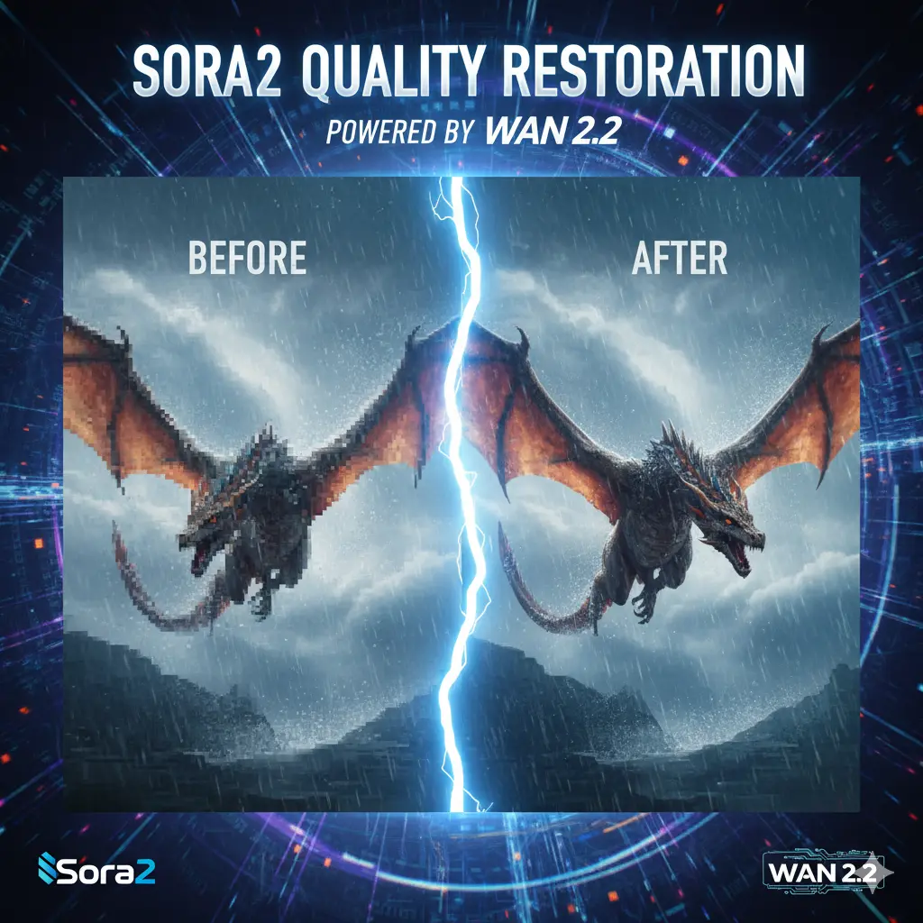 Video image quality repair(Sora2 Quality Restorat)