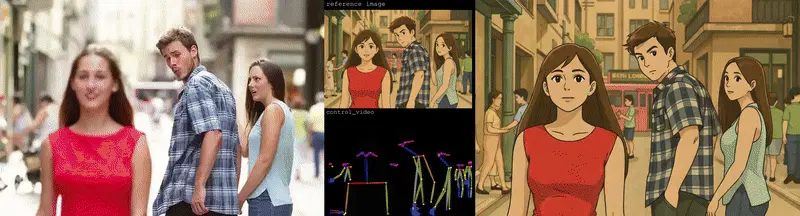 吉卜力视频转绘|CausVid3-9步VACE关键帧+姿势和深度双控制