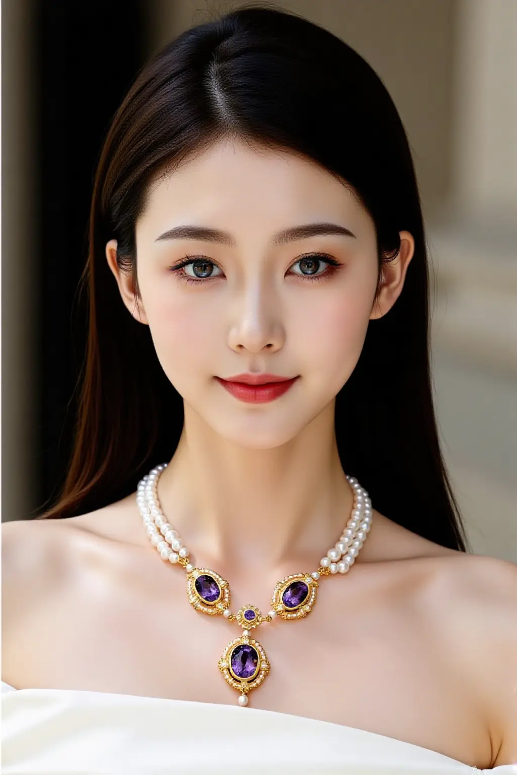 Model wearing product display