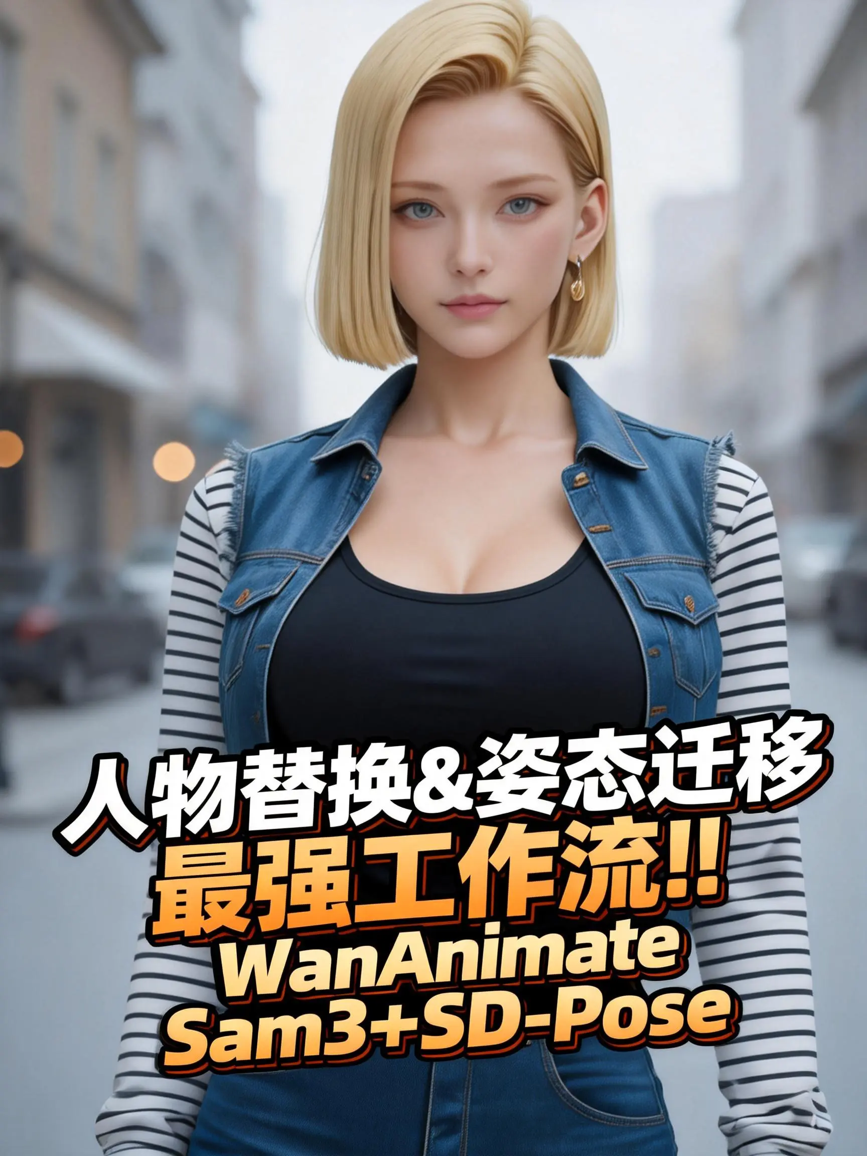 人物替换&姿态迁移 最强工作流!! WanAnimate Sam3+SD-Pose
